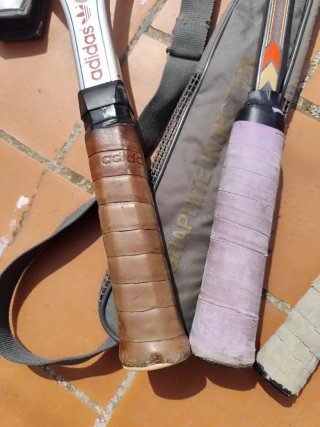 Lote Raquetas Vintage Adidas, Dunlop, Tecno