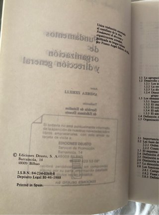 Fundamentos deOrganización y Dirección General