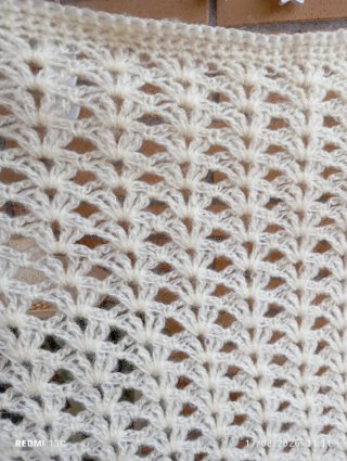 Chal de lana vintage beige
