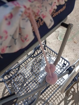 Cochecito juguete de bebé clásico azul
