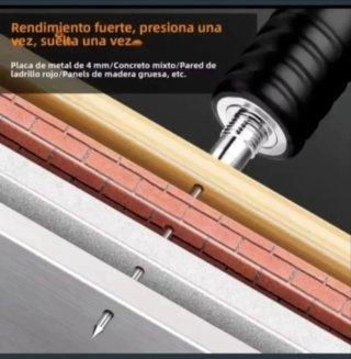 Pistola Remachadora Clavos (200 uds.) Maletín