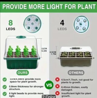 Kit Germinación Semillas con Lámpara LED