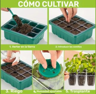 Kit Germinación Semillas con Lámpara LED