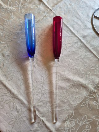 Copos de champanhe vidro soprado vintage