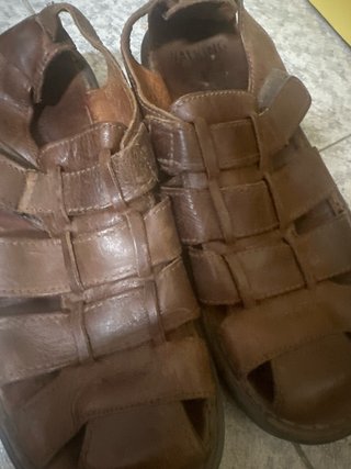Sandalias piel para hombre