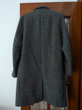 Abrigo lana largo Bershka hombre gris Talla M