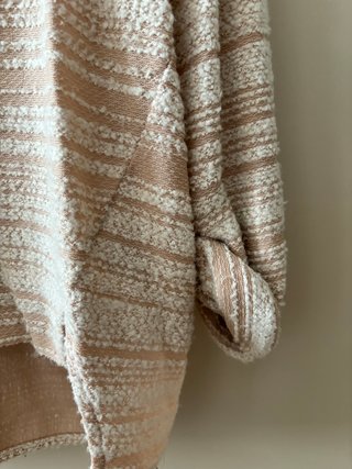 Jersey Topshop 3/4 Manga Beige/Rosa Talla M