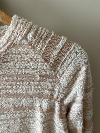 Jersey Topshop 3/4 Manga Beige/Rosa Talla M