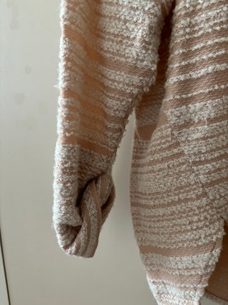Jersey Topshop 3/4 Manga Beige/Rosa Talla M