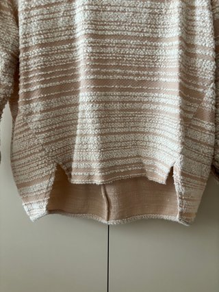 Jersey Topshop 3/4 Manga Beige/Rosa Talla M