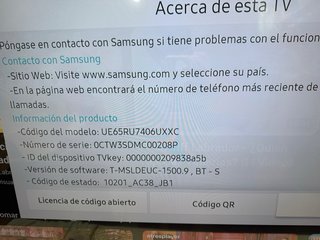 TV Samsung 65” 4K Smart TV