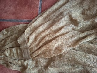 Conjunto Zara punto fino dorado Pantalón M Casaca