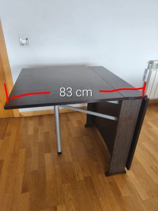 Mesa plegable marrón 80x76 cm