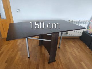 Mesa plegable marrón 80x76 cm
