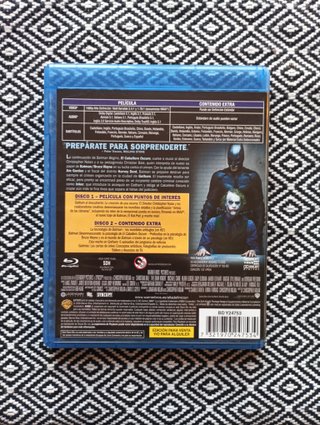 Batman El Caballero Oscuro bluray y bluray extras