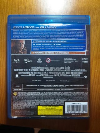 Blu-Ray El Rito (Anthony Hopkins)