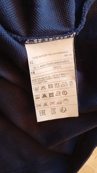 Polo Benetton niño azul