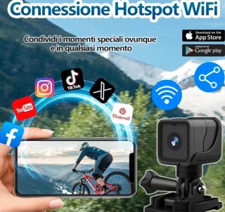 Action Cam WiFi 1080P HD 120° Moto bici Nuova