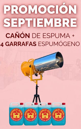 Cañón de espuma + 4 garrafas