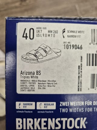 Birkenstock Arizona Bianco Tg 40