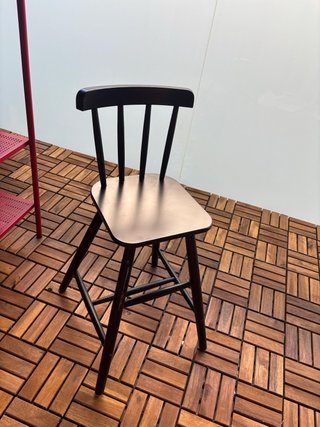 Silla de comedor infantil negra