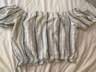 Blusa Rayas Encaje Tira