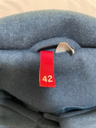 Abrigo H&M Lana Talla 42 Verde Azulado