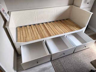 Cama / Diván IKEA Hemnes Blanco con Cajones