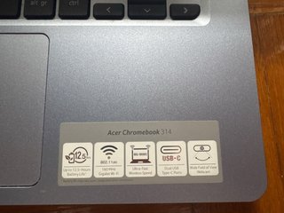Acer Chromebook 314 Argento