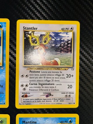 Set 4 Carte Pokémon vintage Neo Genesis