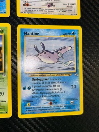 Set 4 Carte Pokémon vintage Neo Genesis