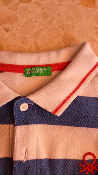 Polo Benetton Rayas Niños Talla 10/11