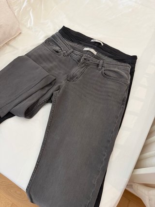 Pantalones Zara y Mango Gris Negro