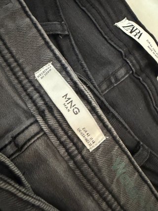 Pantalones Zara y Mango Gris Negro