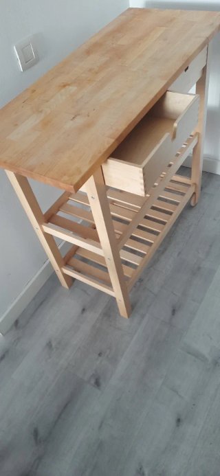 FÖRHÖJA Ikea Carrito, abedul, 100x43 cm