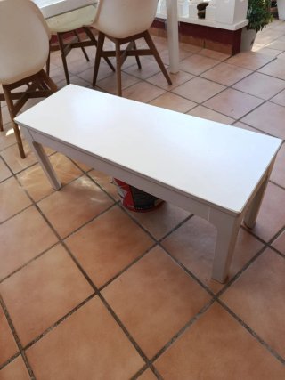 Banco Ikea blanco madera
