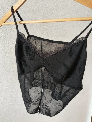 Pack 2 crop top negros Shein
