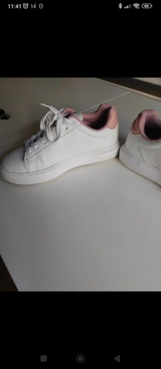 Deportivas Benetton Niña Blancas Rosa