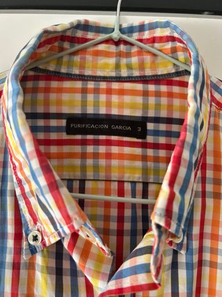 Camisa Purificación García cuadros Talla M