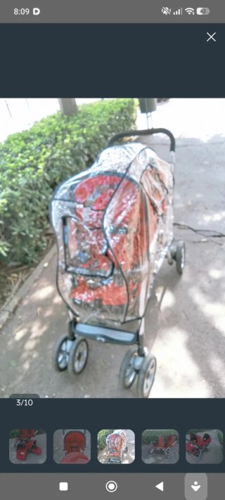 Carro gemelar rojo