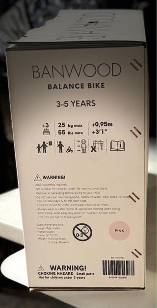 Bicicleta Banwood sin pedales rosa
