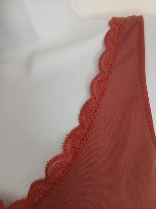 Sottoveste vintage pizzo rosa antico