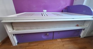 Cama juvenil compacta con cajones