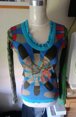 Camiseta Desigual Manga Larga Mujer Talla M