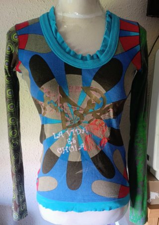 Camiseta Desigual Manga Larga Mujer Talla M