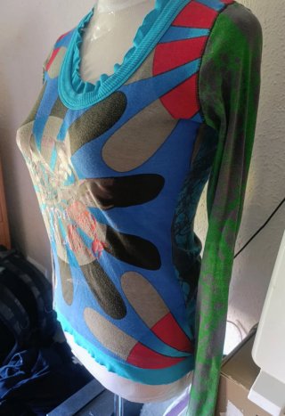 Camiseta Desigual Manga Larga Mujer Talla M