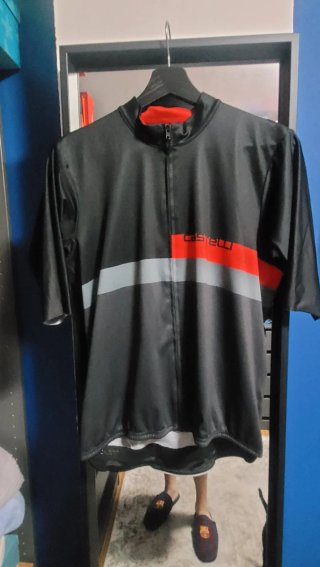 Maillot Castelli Talla XL Negro/Rojo