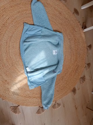 Chaqueta de lana turquesa
