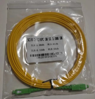 Cable Fibra Óptica SC/APC Nuevo 5cm
