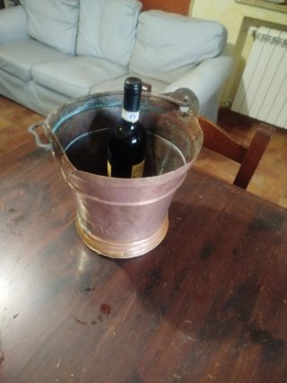 Secchiello rame antico per vino